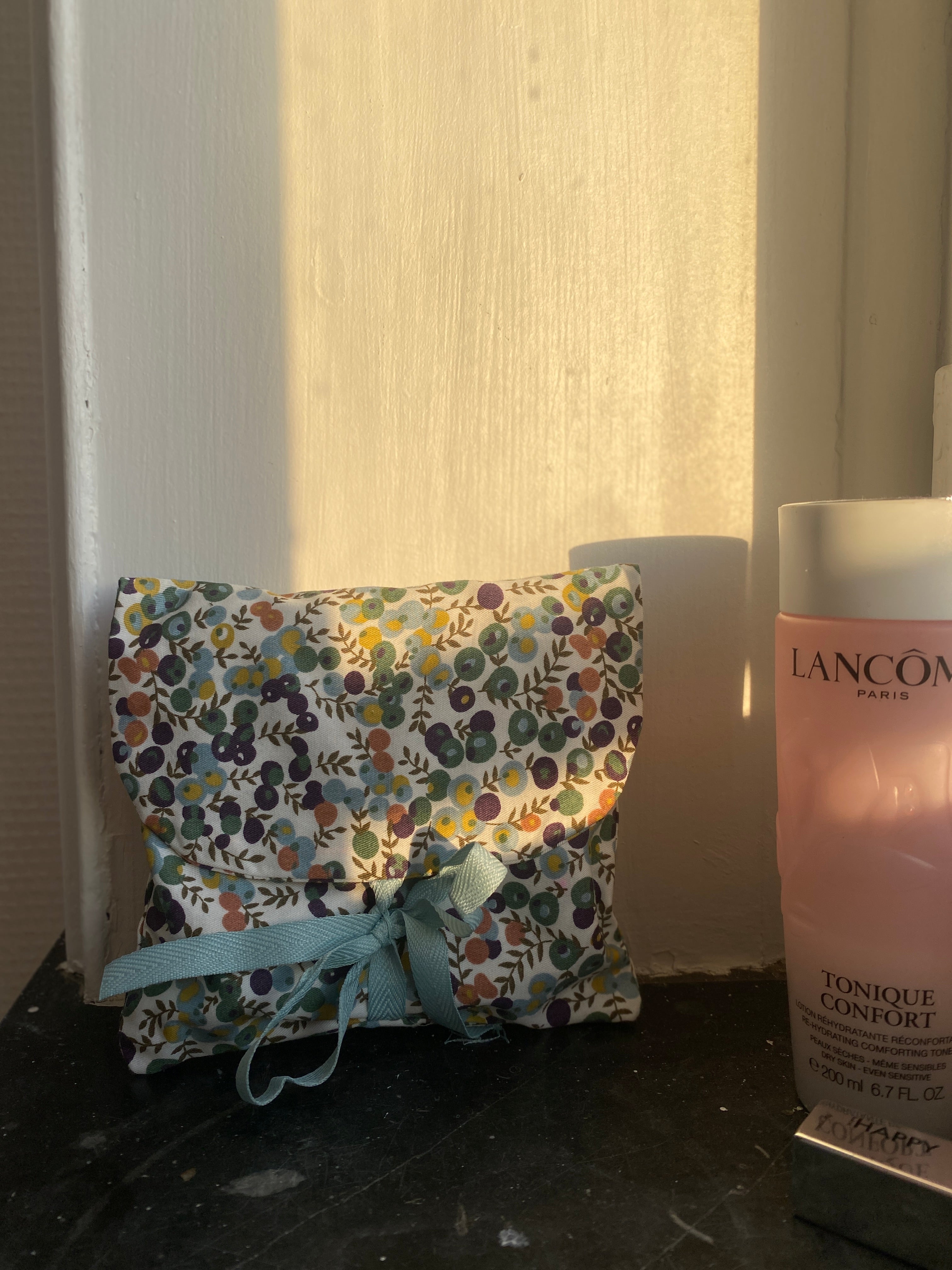 Pochette & cotons démaquillants réutilisables