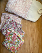 Pochette & cotons démaquillants réutilisables