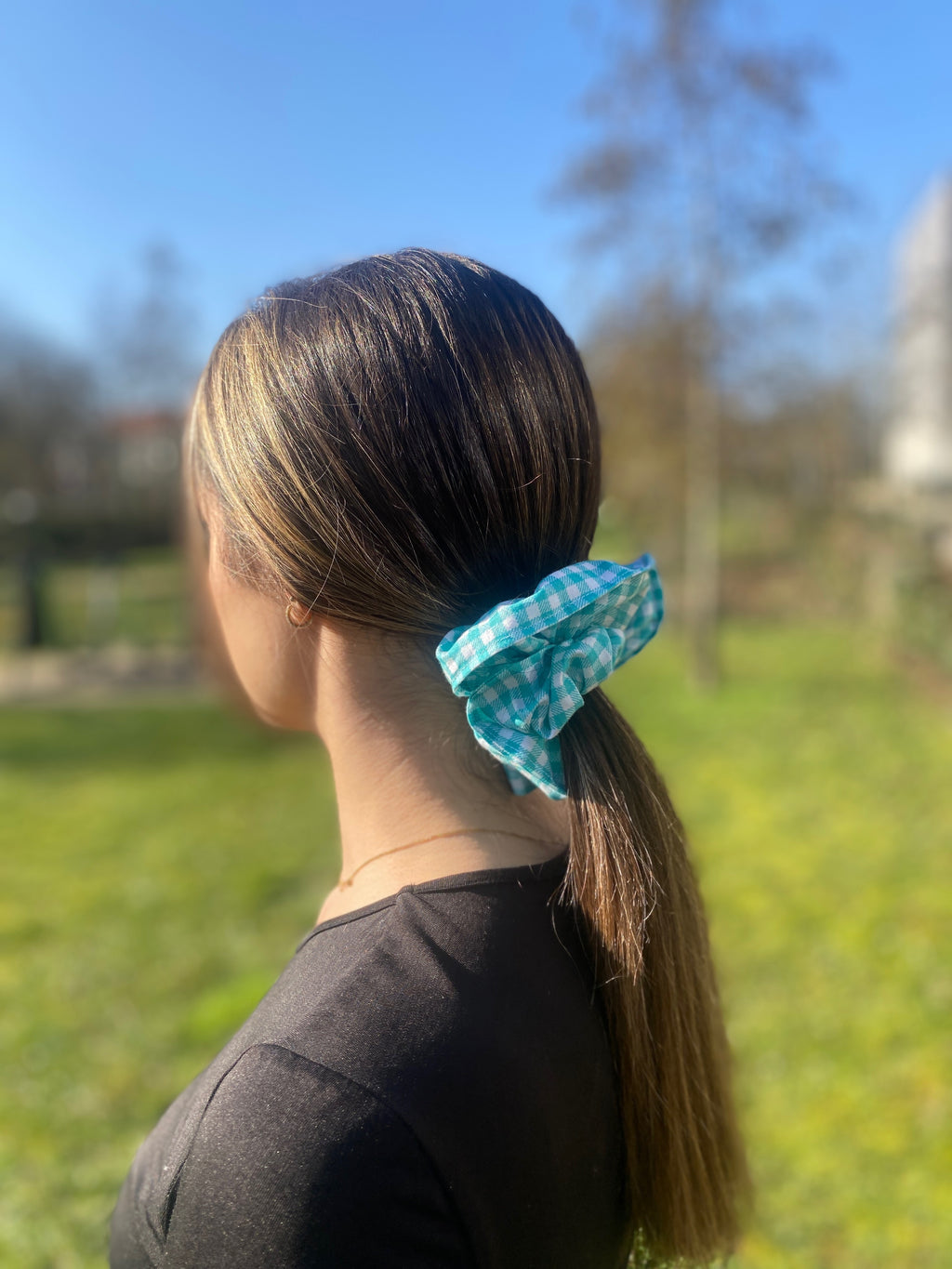 Chouchou Vichy Turquoise - Maxi