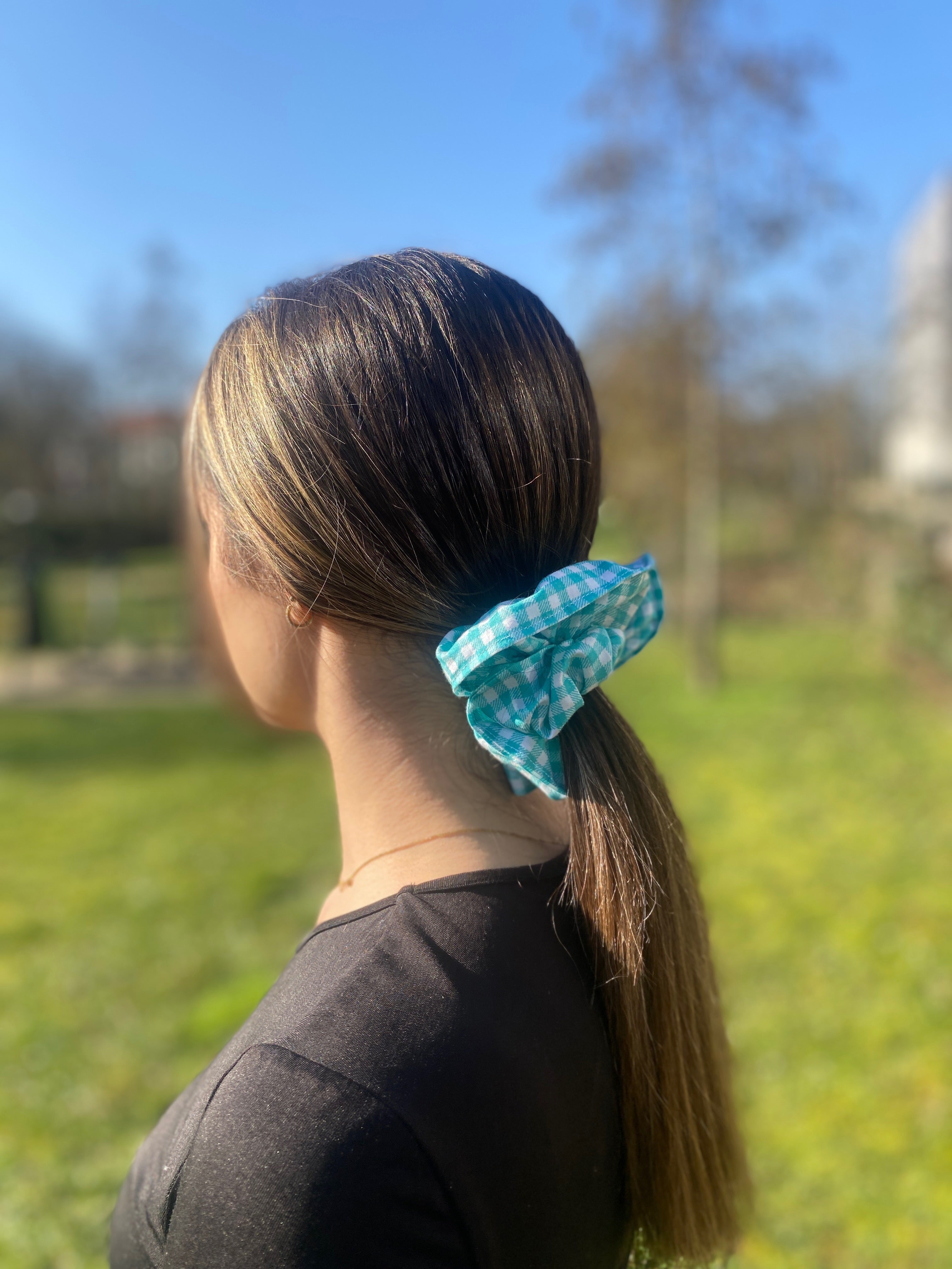 Chouchou Vichy Turquoise - Maxi
