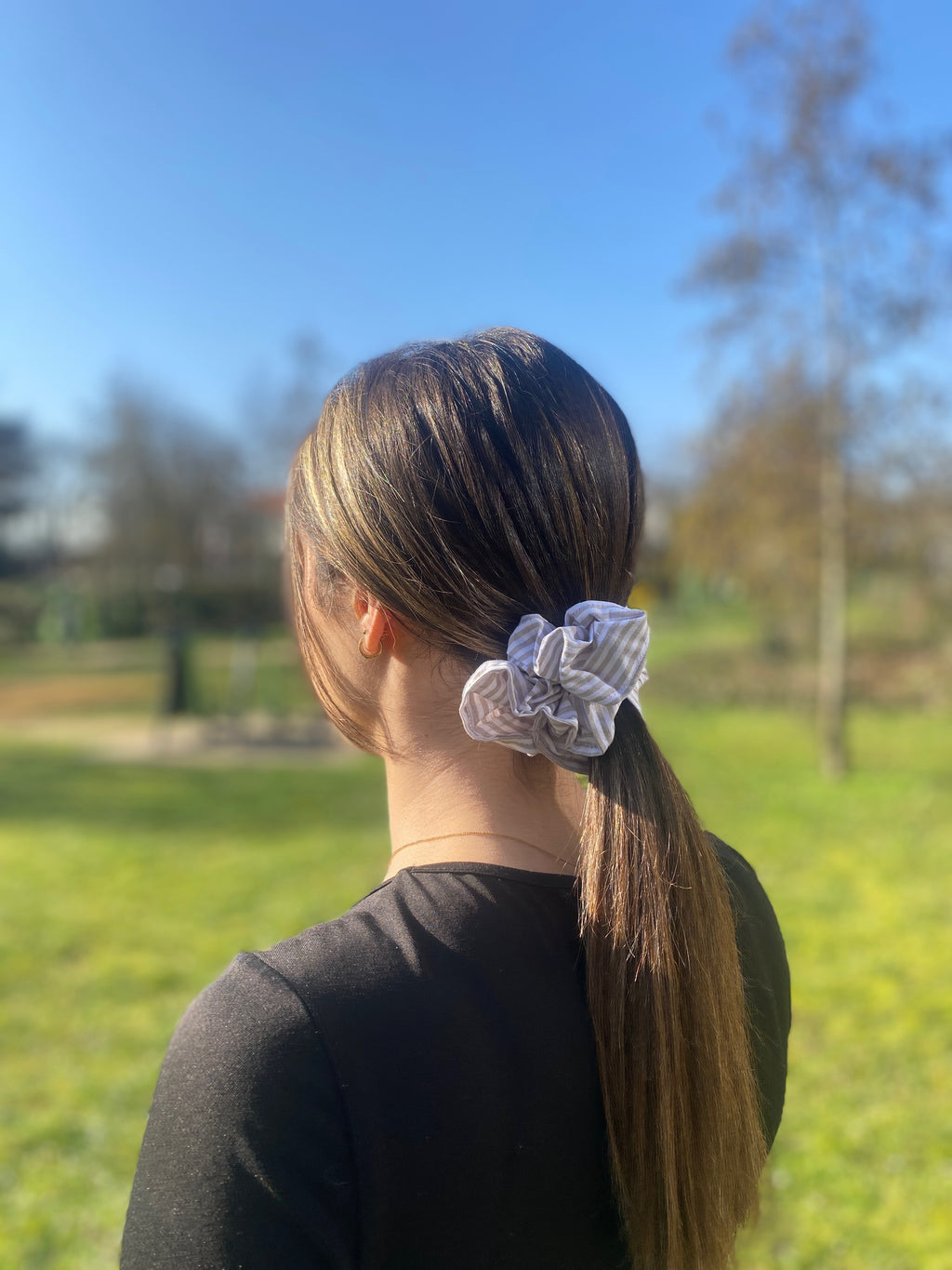 Chouchou Rayures Gris - Mini
