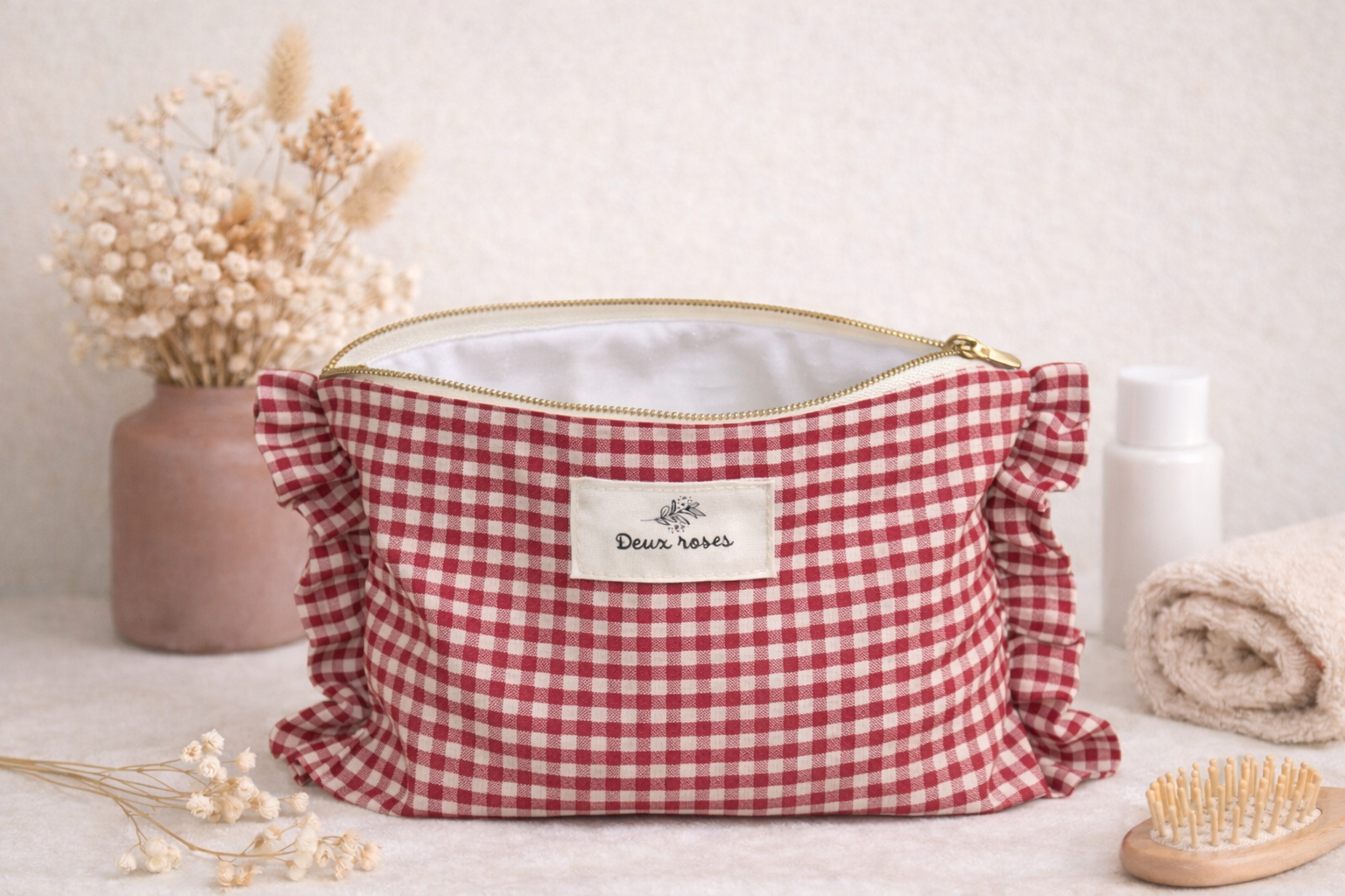 Pochette Vichy rouge